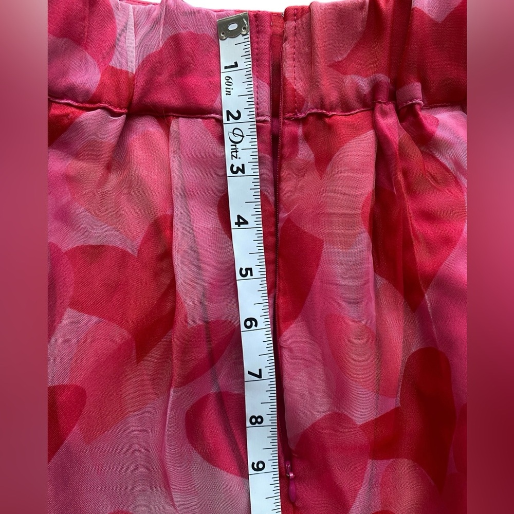 Her Destiny Red & Pink Hearts Sheer‎ Women’s Skirt Size L - Picture 5 of 10